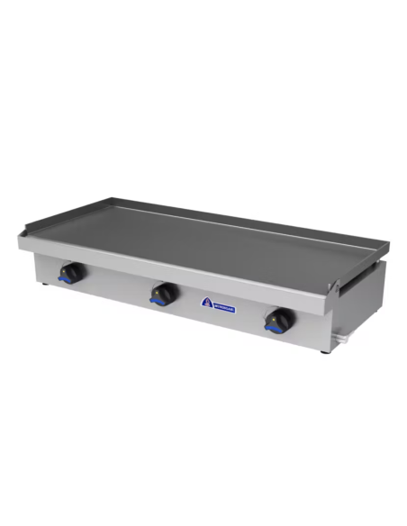 Plancha de gas acero laminado profesional 1000 x 430 x 220 mm