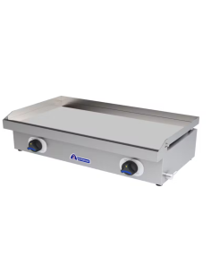 Plancha a gas de cromo duro profesional 800x 430 x 220 mm