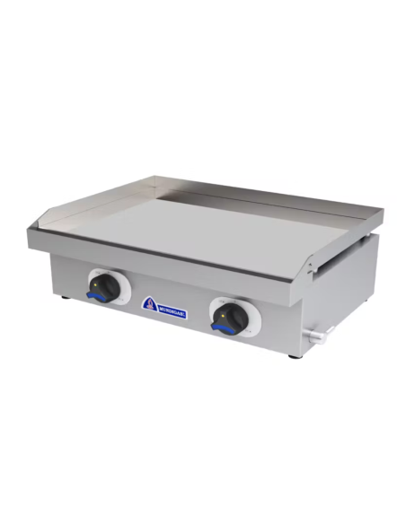 Plancha a gas de cromo duro profesional 600x 430 x 220 mm