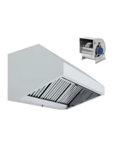 Campana extractora industrial de acero inoxidable con...