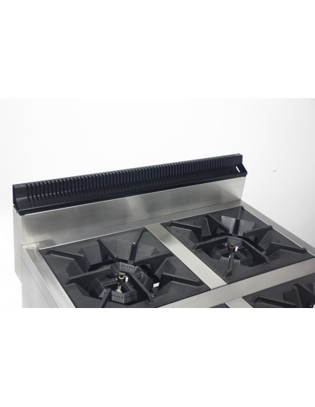 Cocina de encimera con Gas 4 fuegos , parrilla profesional industrial 720 x 825 x 420 mm