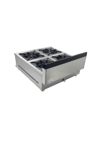 Cocina de encimera con Gas 4 fuegos , parrilla profesional industrial 720 x 825 x 420 mm