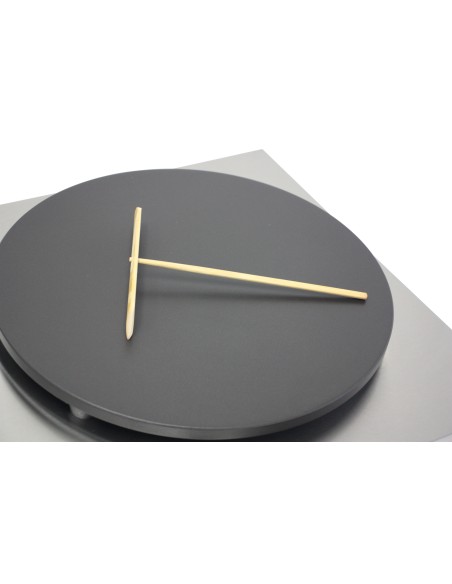 Crepera profesional a gas, 1 placa, acero inoxidable, recubierto teflón, 400 mm, 450 x 490 x 260 mm, hasta 300 °C, 3,5 kW