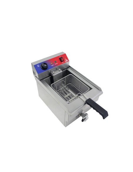 Freidora electrica 1 cubas 13 con grifo profesional industrial ultrarapida 5000 w termostato E.G.O gran calidad