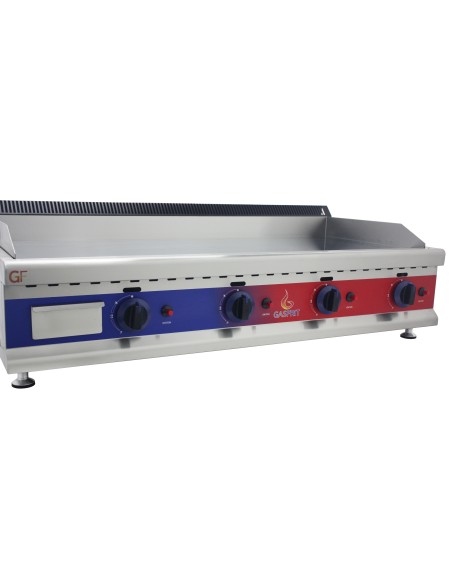 Gasfrit - Plancha de cromo duro de acero inoxidable a gas industrial para restaurante 1150 x 575 x 365 mm 12 kw