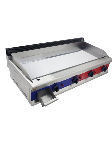 Gasfrit - Plancha de cromo duro de acero inoxidable a gas industrial para restaurante 1150 x 575 x 365 mm 12 kw