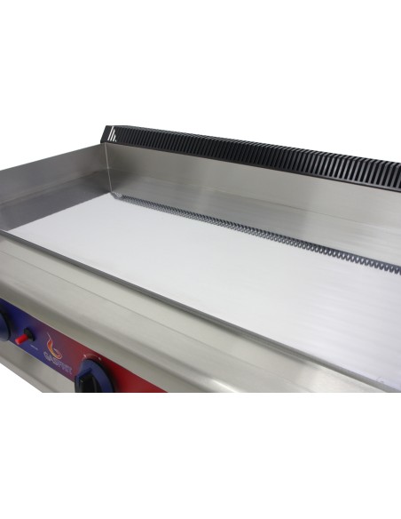 Gasfrit - Plancha de cromo duro de acero inoxidable a gas industrial para restaurante 1150 x 575 x 365 mm 12 kw