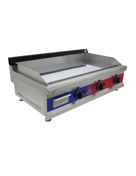 Gasfrit - Plancha de cromo duro de acero inoxidable a gas industrial para restaurante 950 x 575 x 365 mm 9 kw
