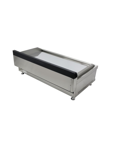 Gasfrit - Plancha de cromo duro de acero inoxidable a gas industrial para restaurante 950 x 575 x 365 mm 9 kw