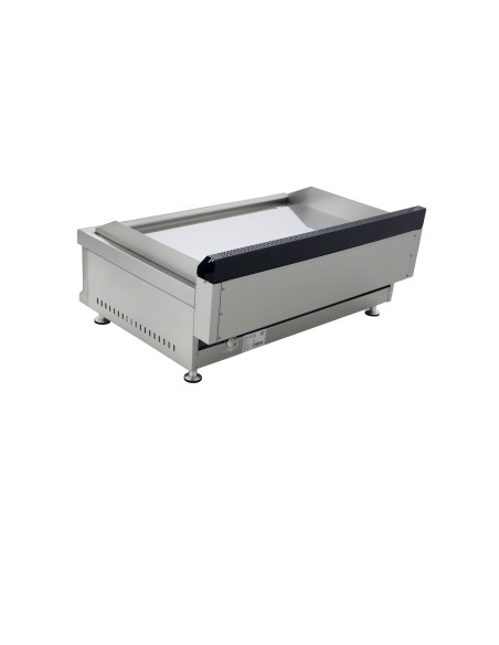 Gasfrit - Plancha de cromo duro de acero inoxidable a gas industrial para restaurante 800 x 575 x 365 mm 6 kw