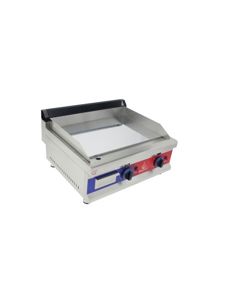 Plancha de cromo duro de acero inoxidable a gas industrial para restaurante 600 x 575 x 365 mm 6 kw