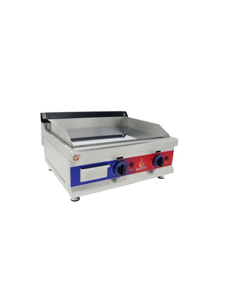 Plancha de cromo duro de acero inoxidable a gas industrial para restaurante 600 x 575 x 365 mm 6 kw