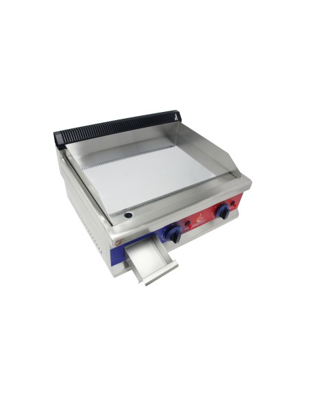 Plancha de cromo duro de acero inoxidable a gas industrial para restaurante 600 x 575 x 365 mm 6 kw