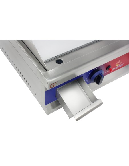 Plancha de cromo duro de acero inoxidable a gas industrial para restaurante 600 x 575 x 365 mm 6 kw