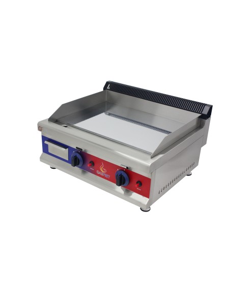 Plancha de cromo duro de acero inoxidable a gas industrial para restaurante 600 x 575 x 365 mm 6 kw