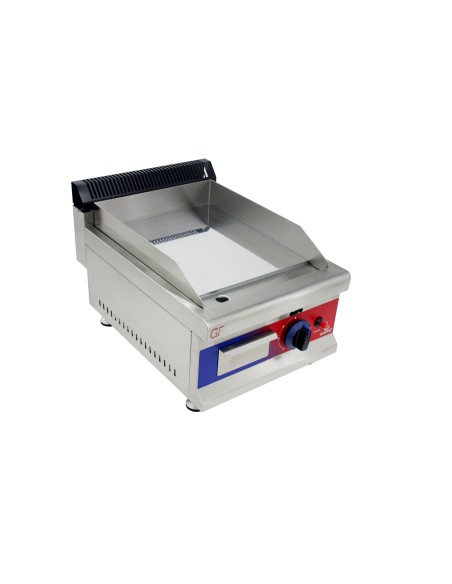 Plancha de cromo duro de acero inoxidable a gas industrial para restaurante 400 x 575 x 365 mm 3 kw