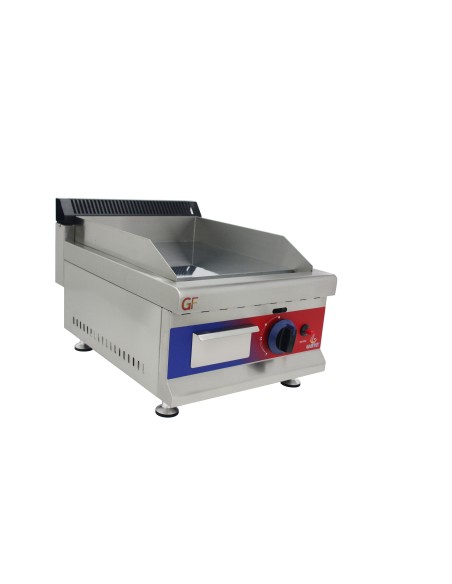 Plancha de cromo duro de acero inoxidable a gas industrial para restaurante 400 x 575 x 365 mm 3 kw