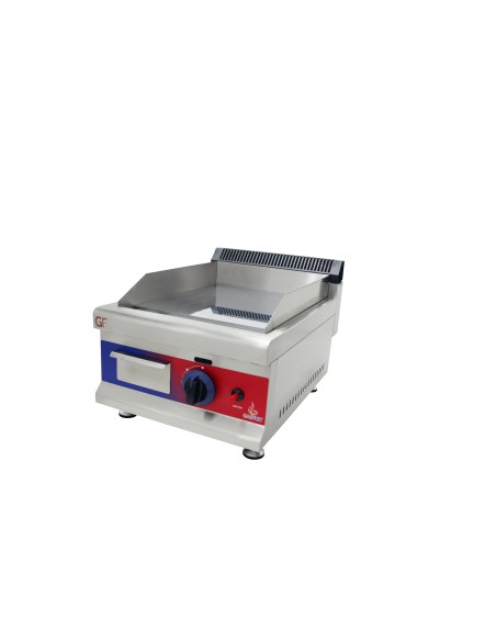 Plancha de cromo duro de acero inoxidable a gas industrial para restaurante 400 x 575 x 365 mm 3 kw