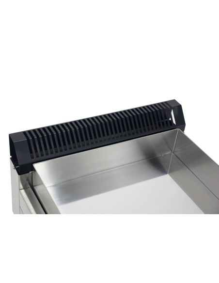 Plancha de cromo duro de acero inoxidable a gas industrial para restaurante 400 x 575 x 365 mm 3 kw