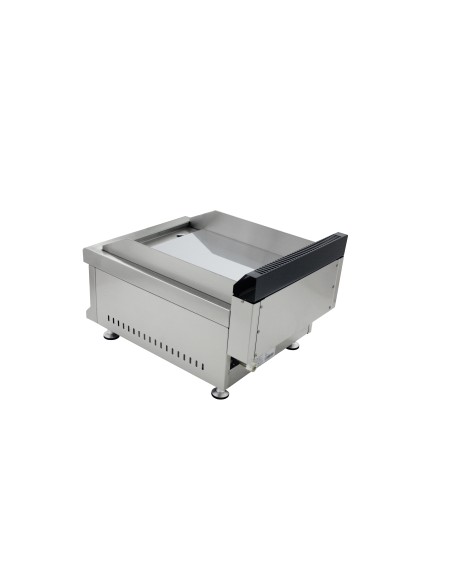 Plancha de cromo duro de acero inoxidable a gas industrial para restaurante 400 x 575 x 365 mm 3 kw