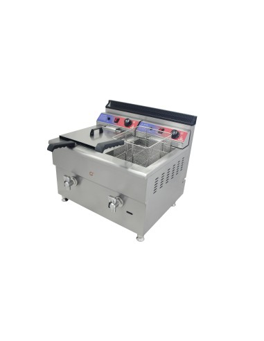 Freidora a Gas con grifo de 17 + 17 litros de...