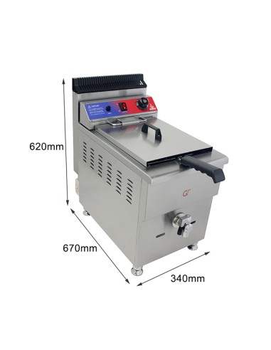 Freidora a Gas con grifo de 17 litros de...