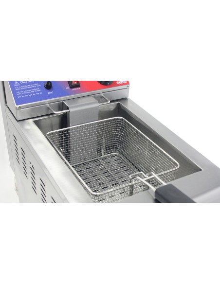 Freidora a Gas con grifo de 17 litros de 340x670x650 mm termostato EGO