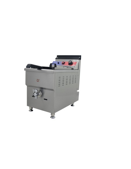 Freidora a Gas con grifo de 17 litros de 340x670x650 mm termostato EGO