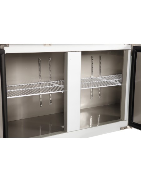 Mesa refrigerada , bajo mostrador 3 puertas de acero ventilada mural, 2500 x 600 x 850 + 100 mm alta calidad