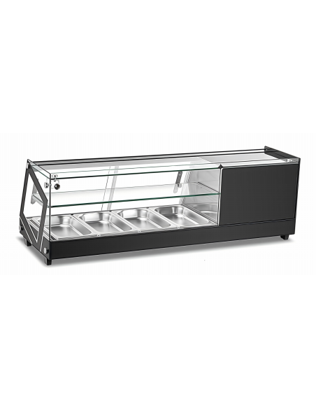Vitrina refrigerada para tapas 4 bandejas 2 plantas 1160 x 395 x 375 mm