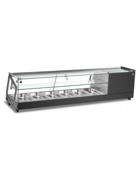 vitrina refrigerada para tapas de 6 bandejas dos plantas 1510 x 395 x 375 mm