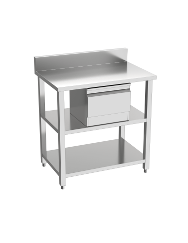 Mueble cafetero mesa de acero inoxidable con...