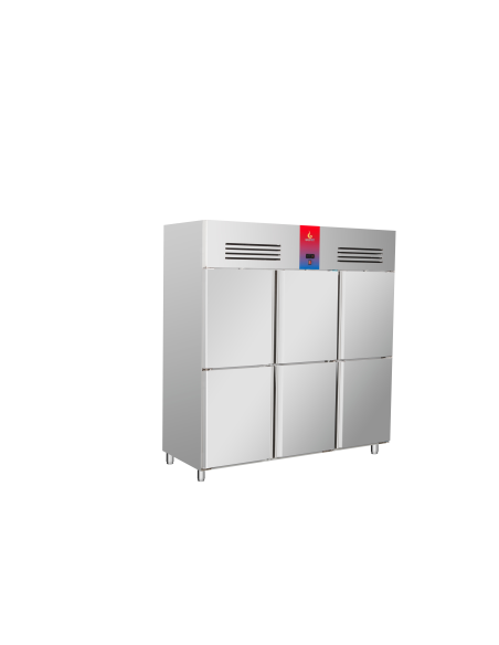 Armario frigorifico Refrigeracion 6 puertas de acero inoxidable, tropicalizado clase D. 1856 x 760 x2010 mm