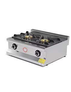 Cocina 2 fuegos sobremesa industrial profesional a gas