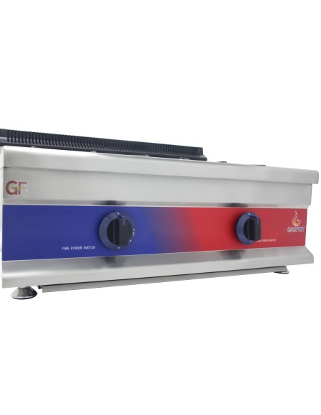 Cocina de encimera con Gas 2 fuegos , parrilla profesional industrial 720 x 475 x 420 mm