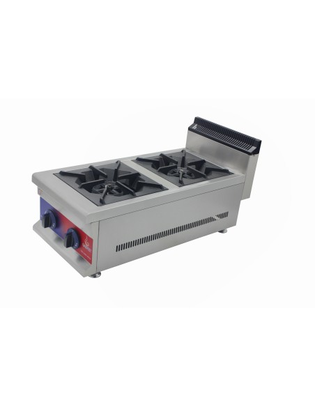 Cocina de encimera con Gas 2 fuegos , parrilla profesional industrial 365 x 825 x 420 mm