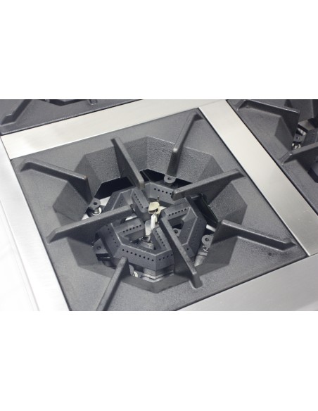 Cocina de encimera con Gas 4 fuegos , parrilla profesional industrial 720 x 825 x 420 mm