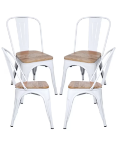 Pack 4 Sillas Industriales Strong | Acero con Asiento de...