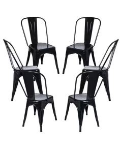 Set 6 Sillas Industriales de Metal  | Apilables | Estilo...