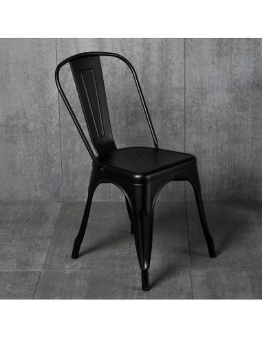 Set 6 Sillas Industriales de Metal  | Apilables...