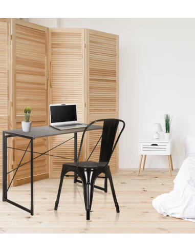 Set 4 Sillas Industriales de Metal  | Apilables...