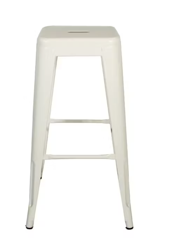 Taburete Tolix Blanco | Altura 75 cm | Acero...