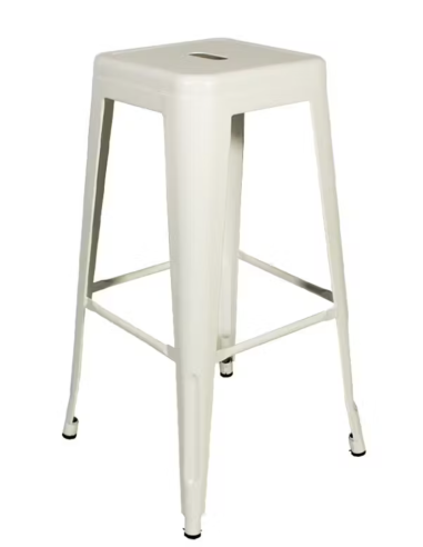 Taburete Tolix Blanco | Altura 75 cm | Acero...