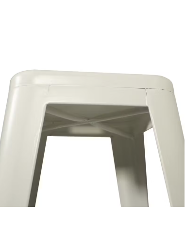 Taburete Tolix Blanco | Altura 75 cm | Acero...