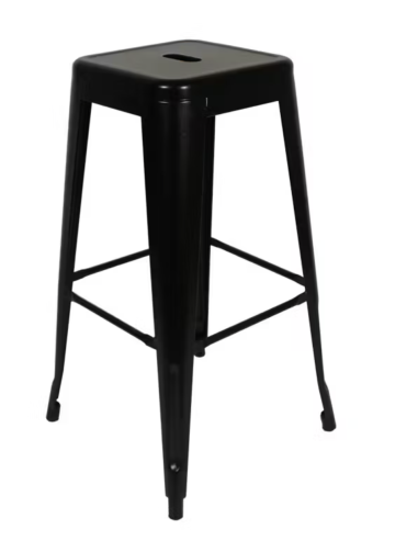 Taburete Tolix Negro | Altura 75 cm | Acero...