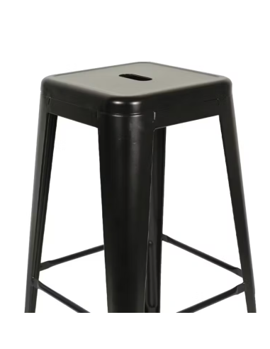 Taburete Tolix Negro | Altura 75 cm | Acero...
