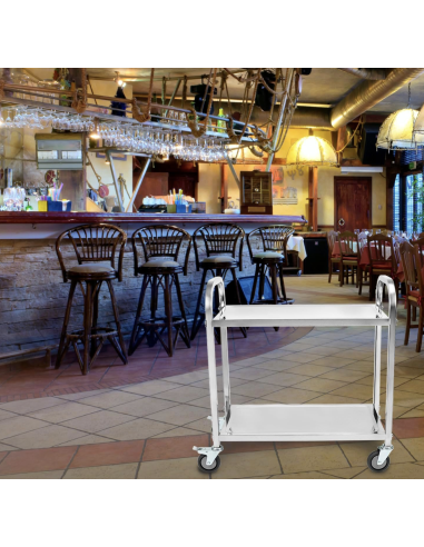 Carro de Servicio Gasfrit | 2 Estantes de Acero...