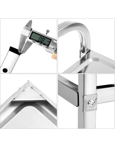 Carro de Servicio Gasfrit | 2 Estantes de Acero...