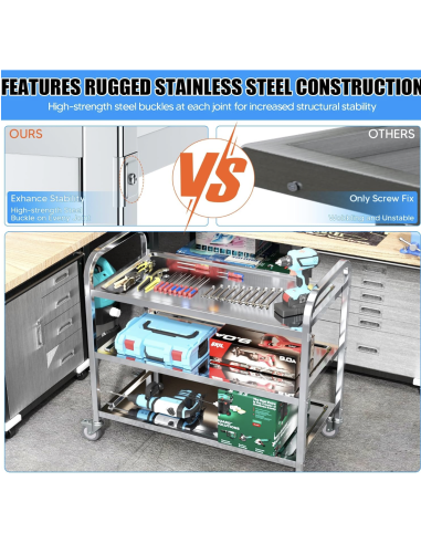 Carro de Servicio Gasfrit | 2 Estantes de Acero...