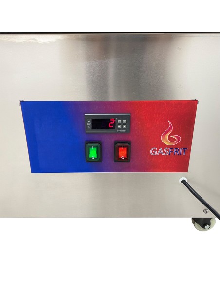 Vitrina Charcutera Color acero– 2000 x 1050 x 1200 mm – Refrigeración Ventilada– Cristal Curvo